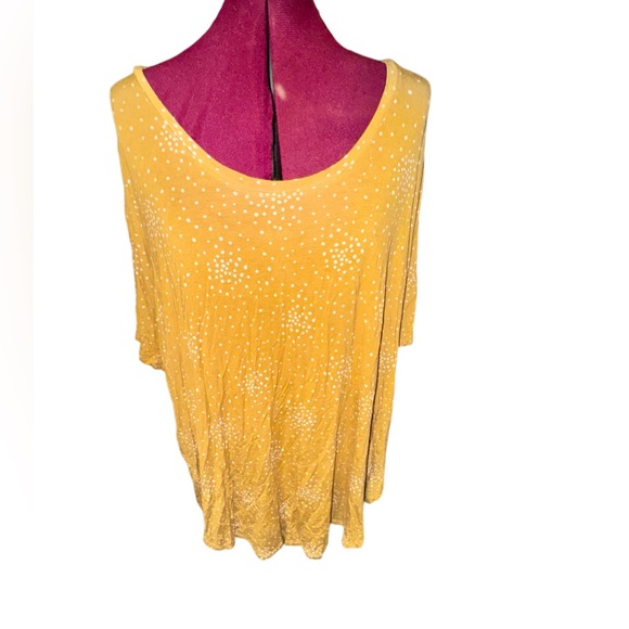 Maurice’s Size 3X Yellow/Gold Polka Dot 24/7 Tunic - Picture 3 of 7